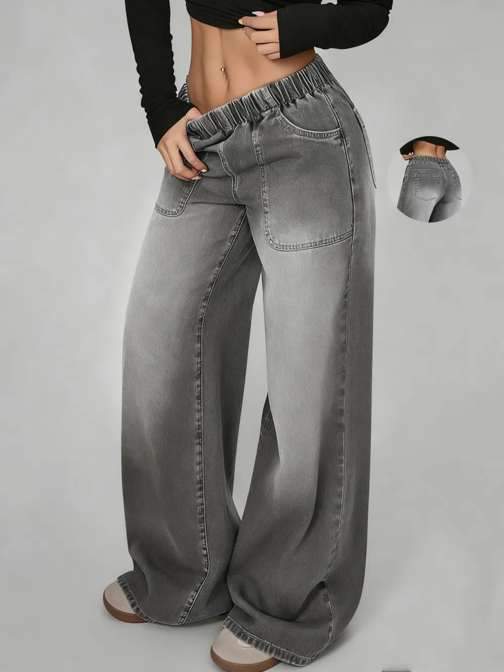 Women's High Waist Loose-Fit Denim Jeans