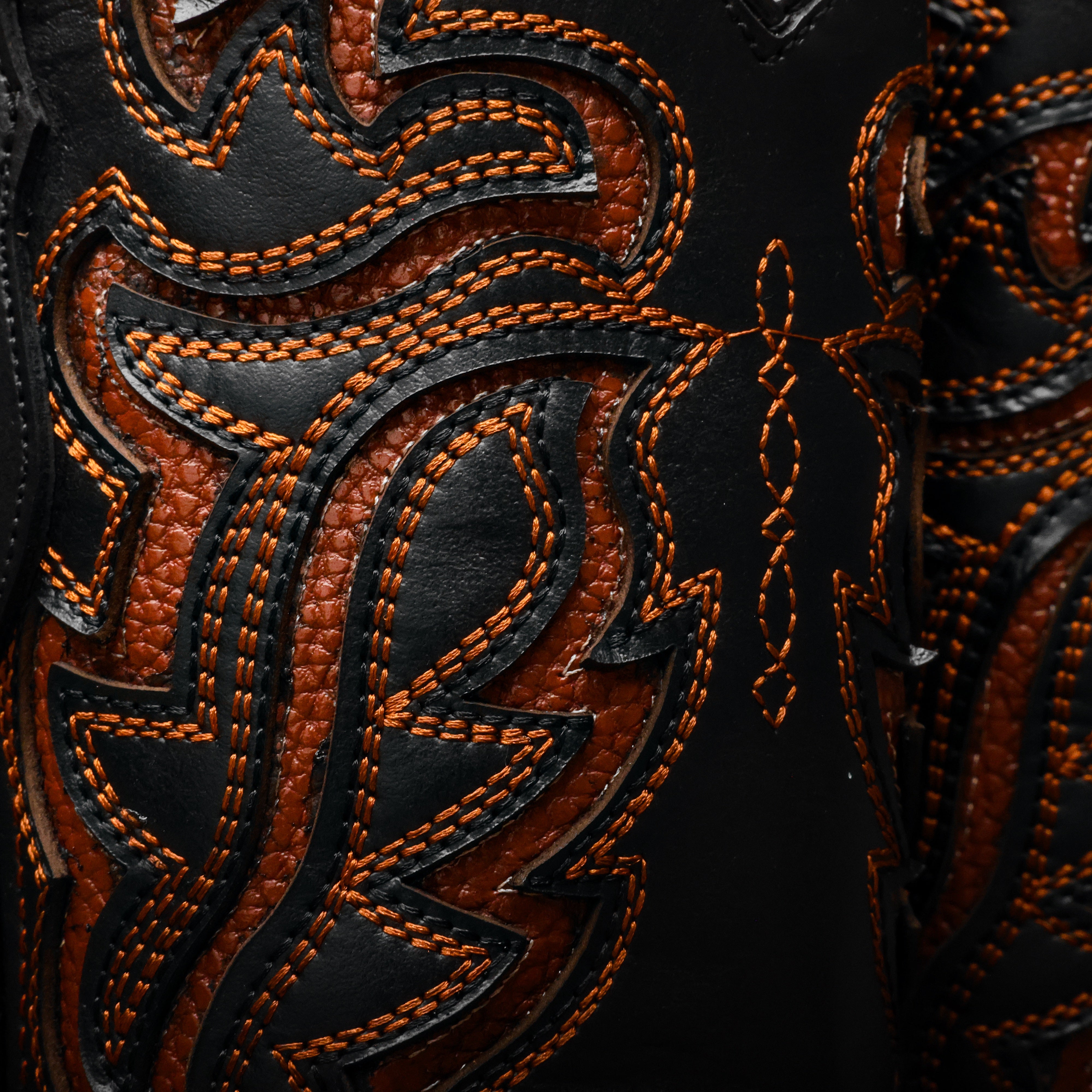 Metallic Cognac Caiman Hornback Leather Boots - Square Toe