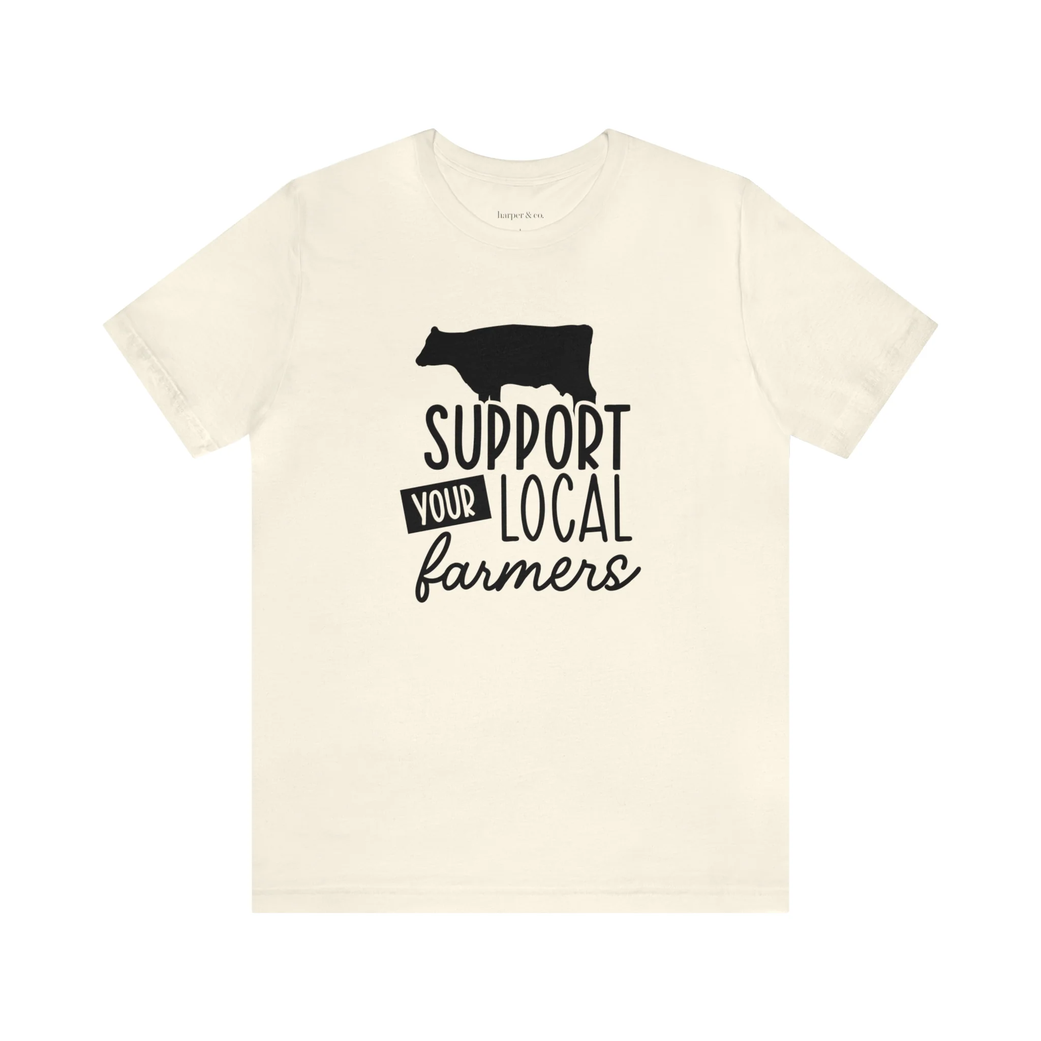 Support Farmers Cattle Unisex Jersey Short Sleeve Tee