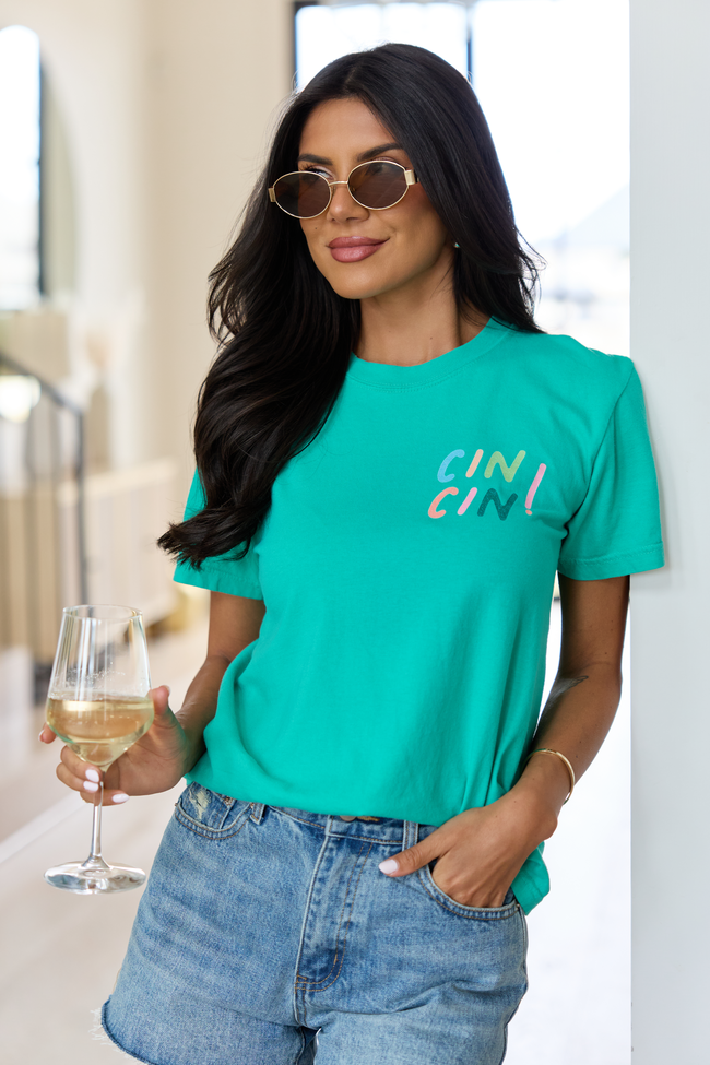 Cin Cin! Green Graphic Tee