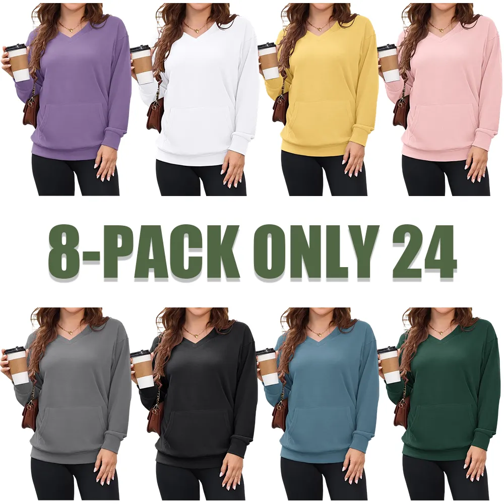 Women's Hoodless V-neck Sweatshirt