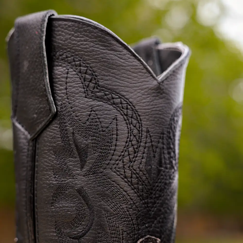 Eclipse Caiman Neck Leather Boots With 3D Lightweight BLACK EDITION Sole - Composite Toe