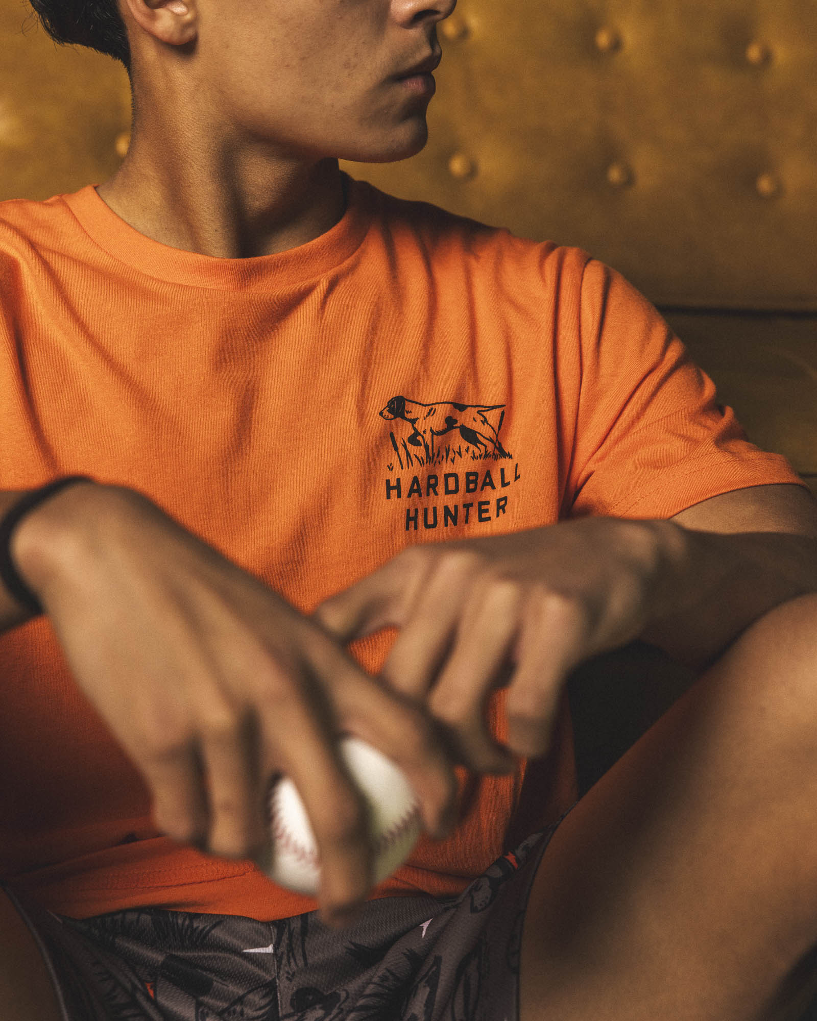 Hardball Hunter Hunting Badge T-Shirt (Blaze Orange) - Youth