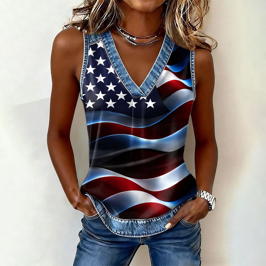 Women's 250th Anniversary Printed Casual Vest