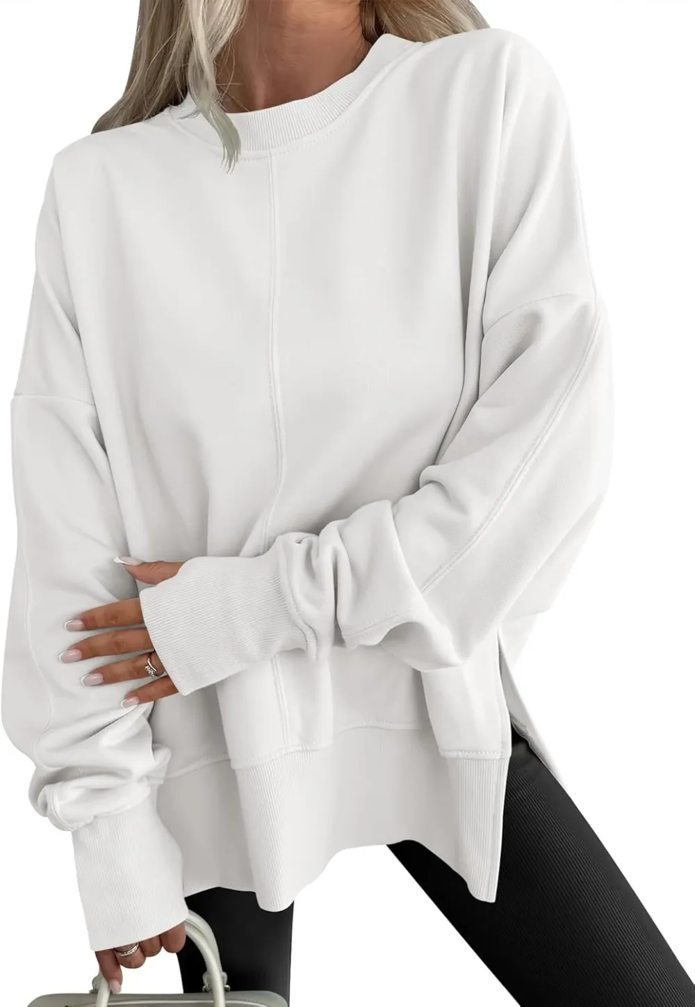 Women Oversized Sweatshirts Thumbhole Long Sleeve Hoodies Shirts