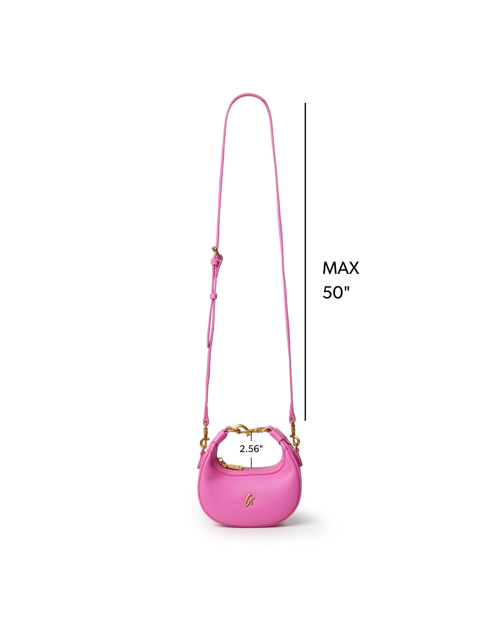NANO PEBBLE HOBO BAG - HOT PINK
