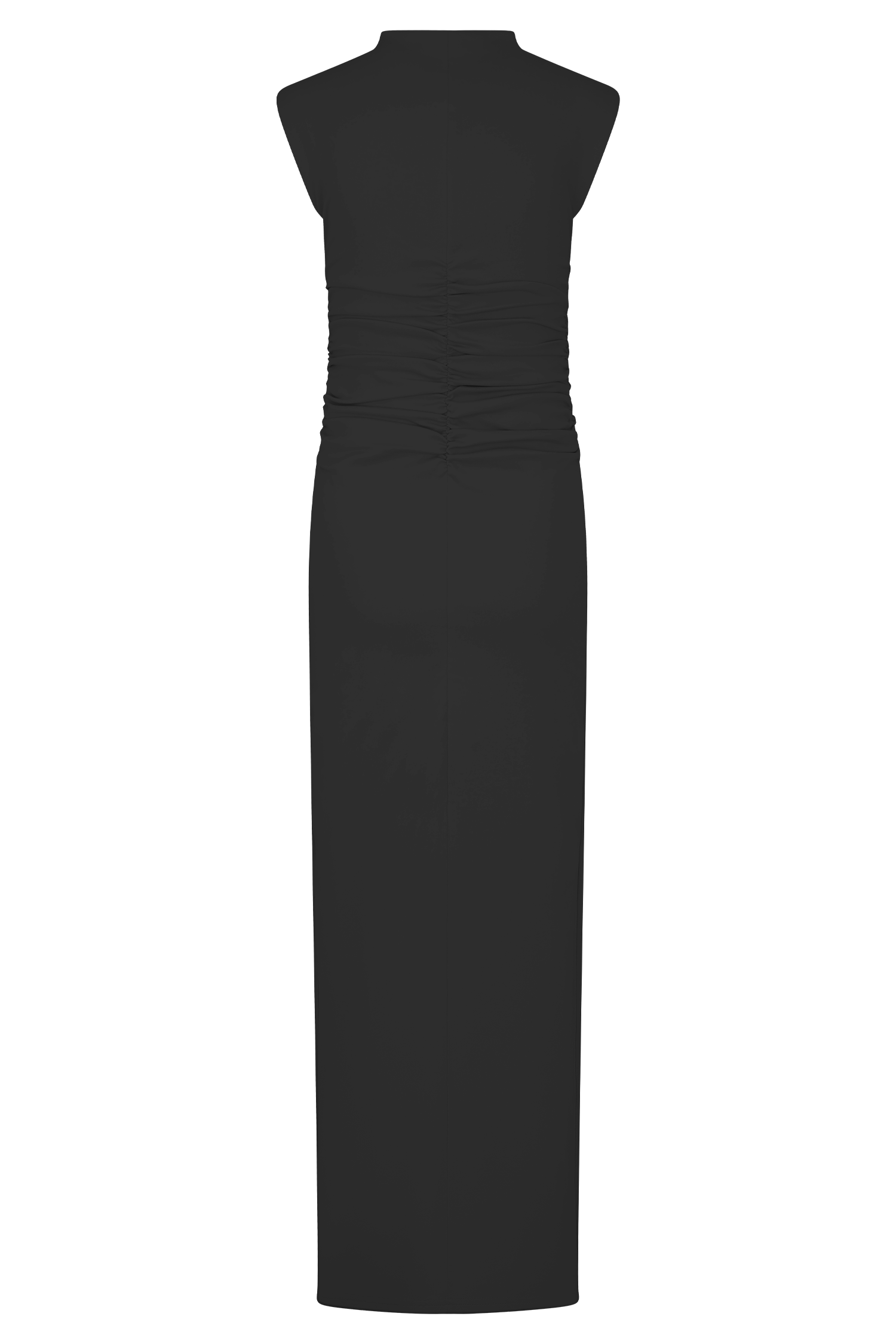 Black High Neck Sleeveless Maxi Dress