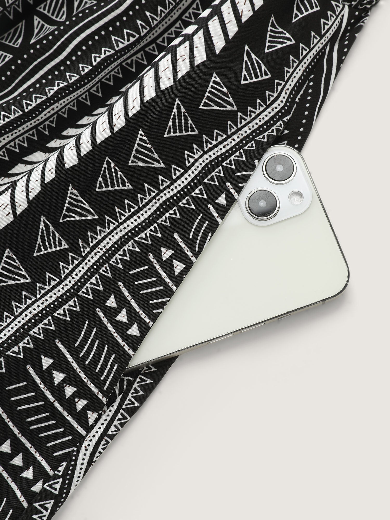 Monochrome Striped Shirred Wide-Straps Midi Dress