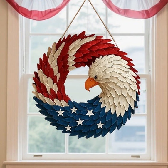 Brave Wings Wreath Eagle Wreath Independence Day Decorations