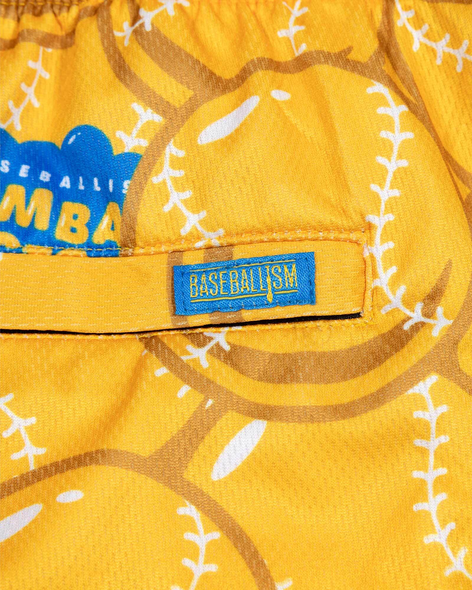 Gumball Factory Diamond Air Mesh Shorts (Yellow) - Youth