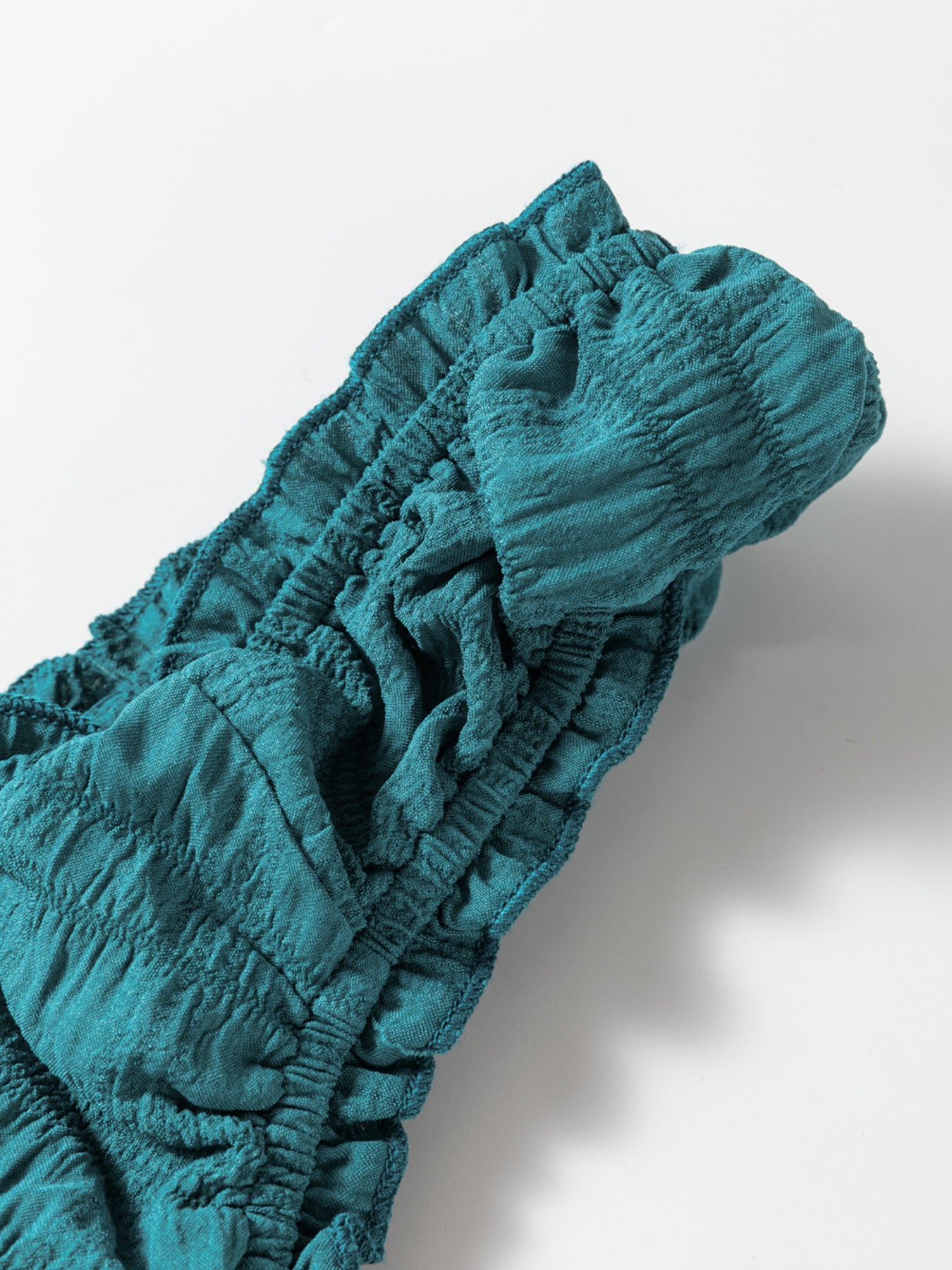 Shirred Pleated Square Neck Sleeveless Midi Dress