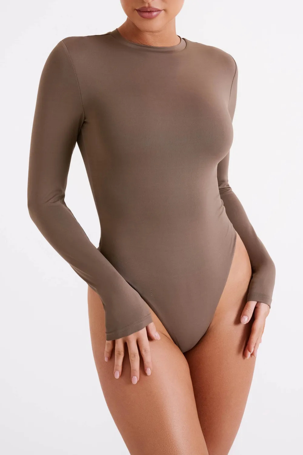 Skinny Long Sleeve Crew Neck Bodysuit