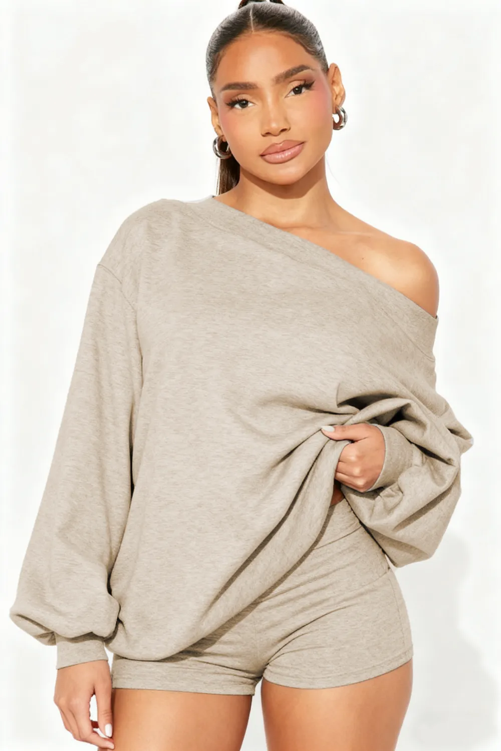 Shoulder Oversized Sweatshirt