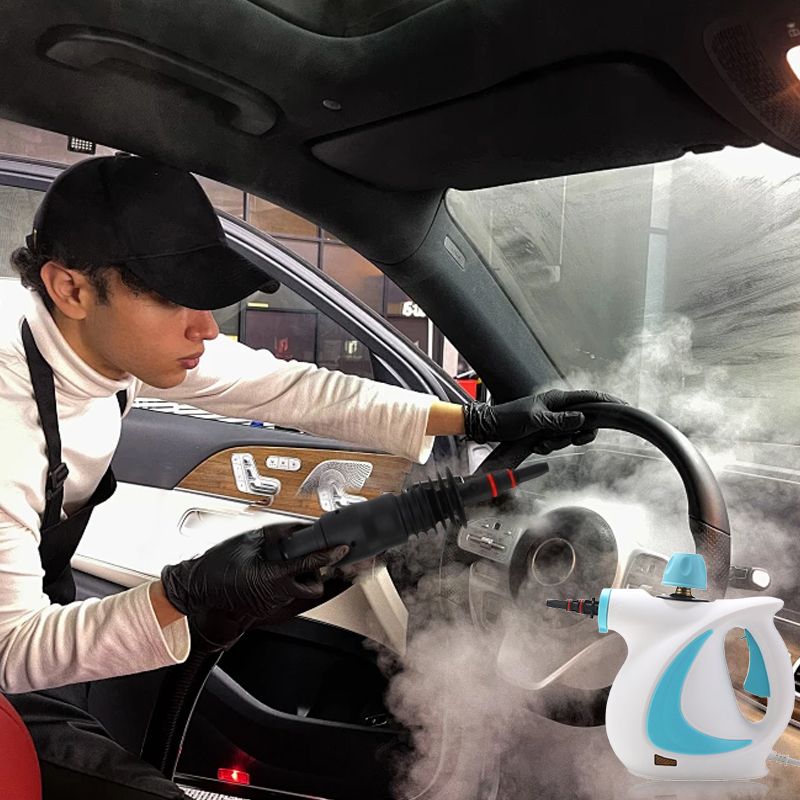 🚀🌟 All-in-one steam cleaner: Removes stubborn grease and bacteria in 15 seconds – chemical-free, powerful for the kitchen, bathroom, and car 💫✨ Continuous cleaning, sustainable, and efficient.