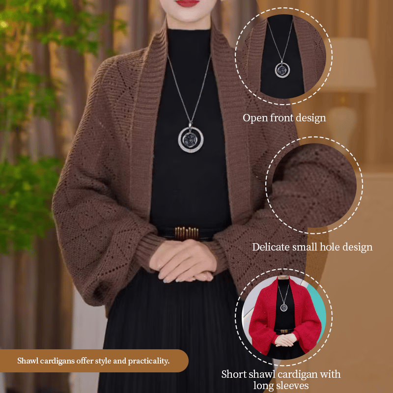 🔥2025 New Fashion🔥Hollow Out Knitted Shawl Coat