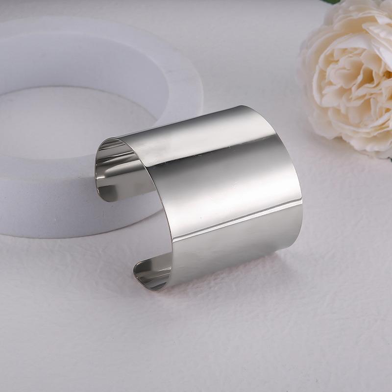 Ladies' Metal Versatile Gold Smooth Wide Version Bracelet