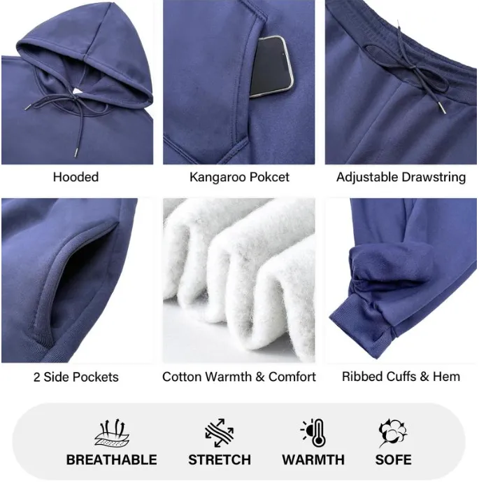 Wmen's Milano Printed Hoodie Set