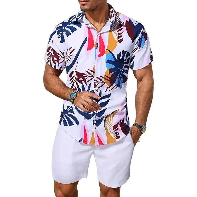 Men's Tropical Print 2-Piece Set