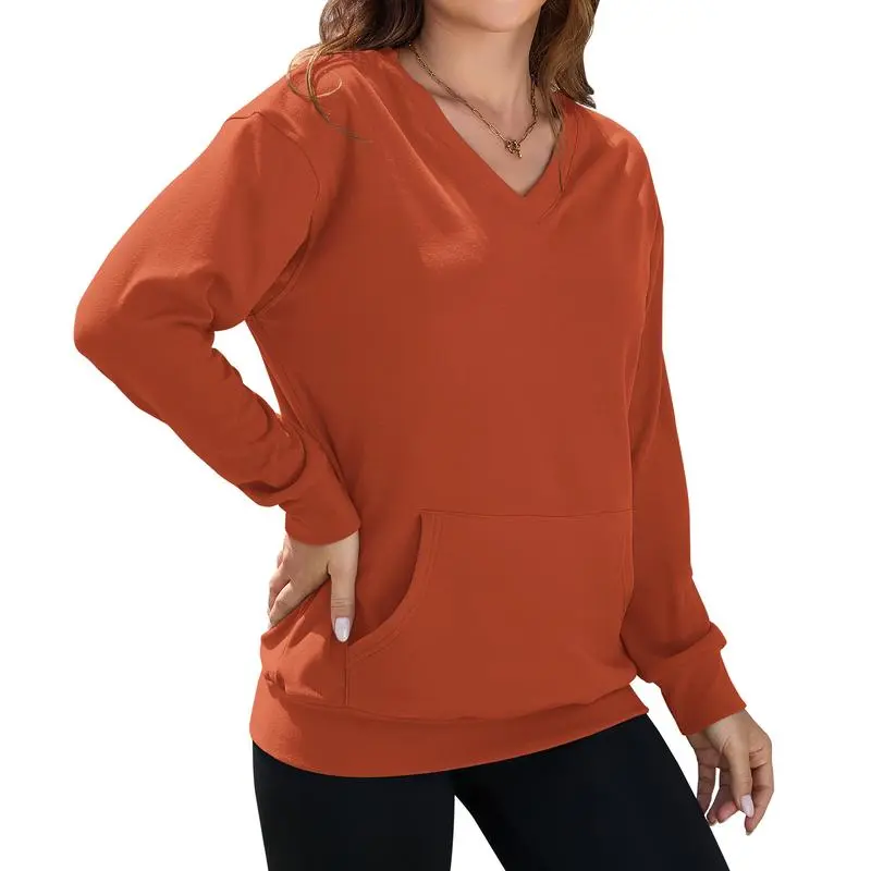 Women's Hoodless V-neck Sweatshirt