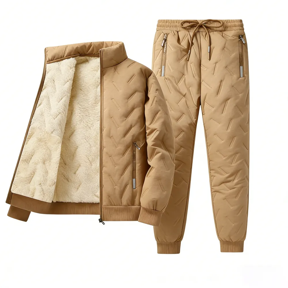 Fleece-Lined Winter Jacket-Pants Set