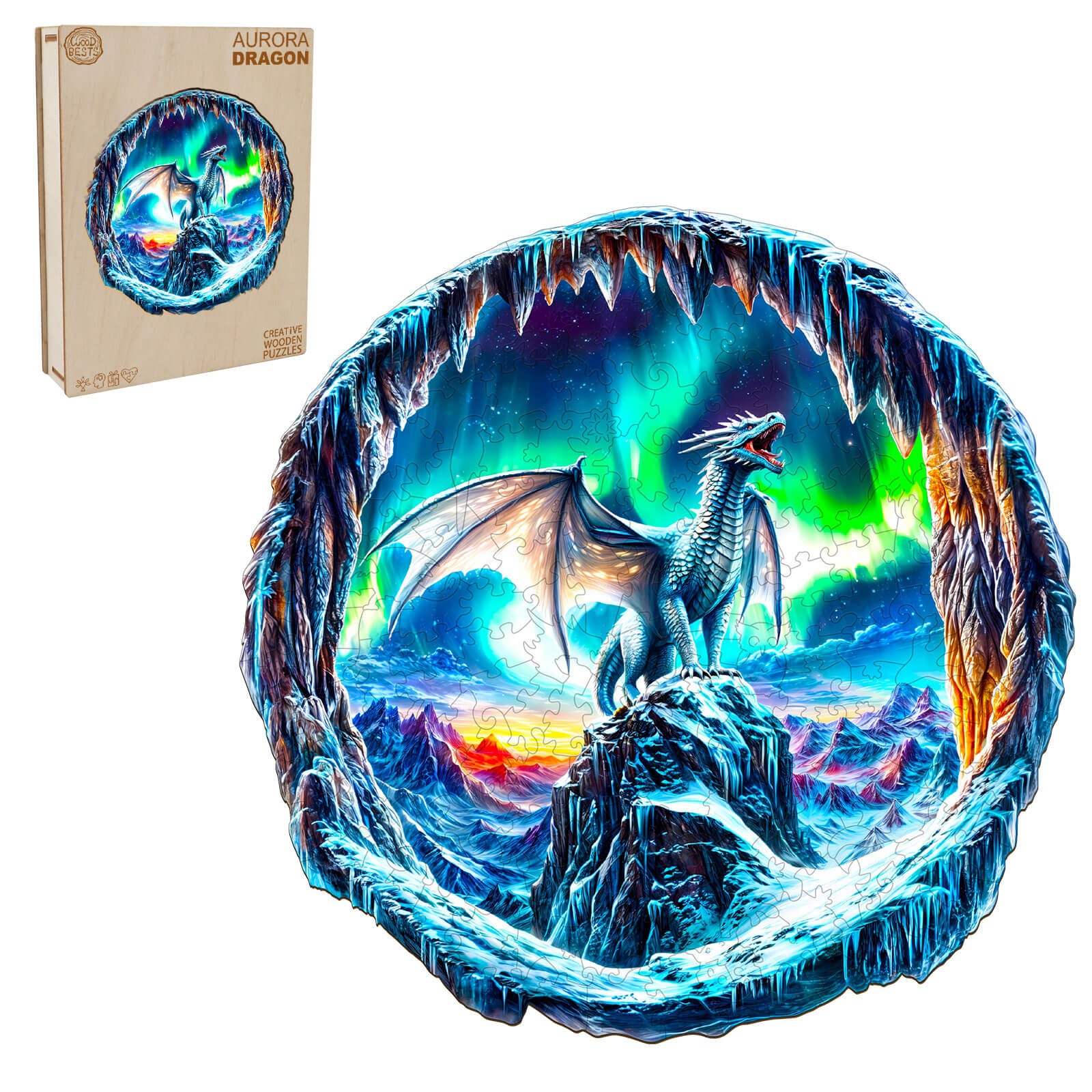 3D Aurora Dragon Wooden Jigsaw Puzzle