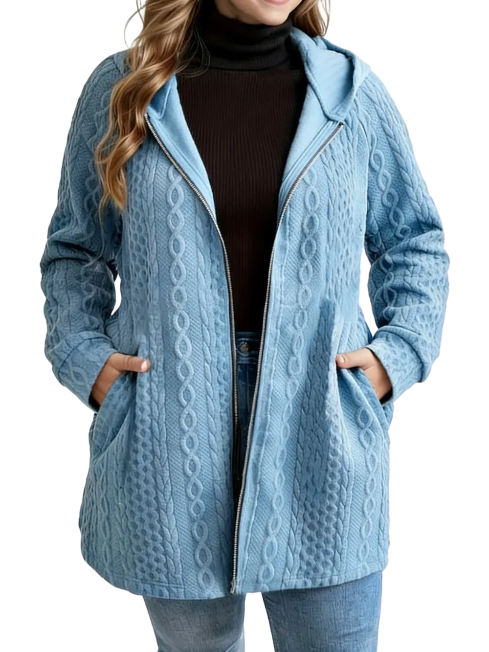 Women's Solid Color Pocket Coat