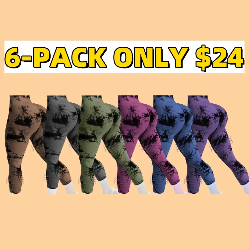 Women's High-Waisted Tie-Dye Cropped Leggings - Tummy Control