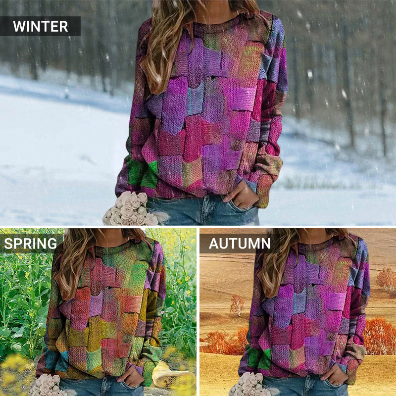 Printed Loose Long Sleeve T-shirt