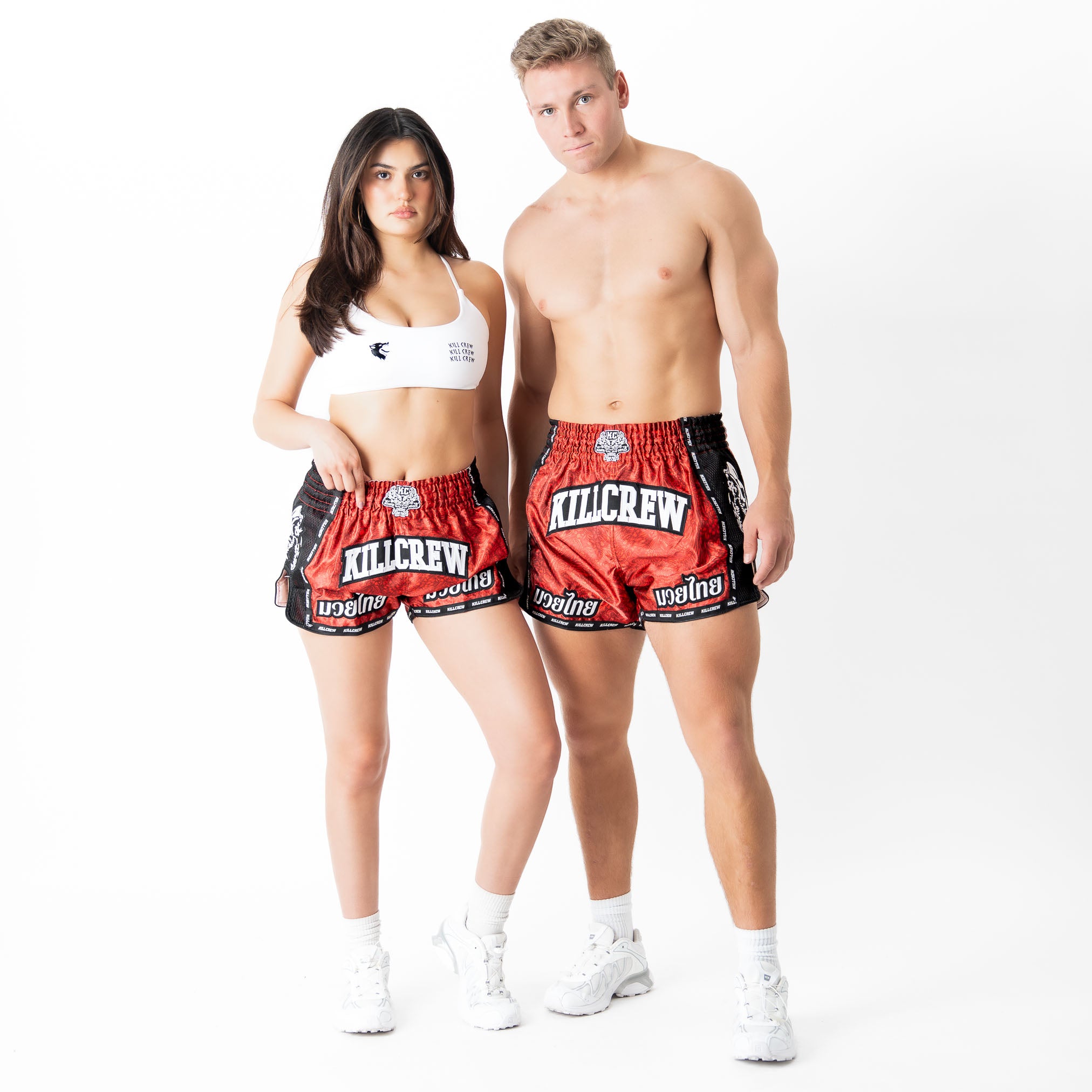 MUAY THAI FIGHT SHORTS - RED