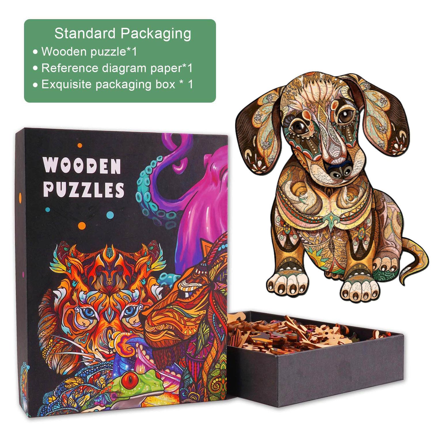 Dachshund Wooden Jigsaw Puzzle