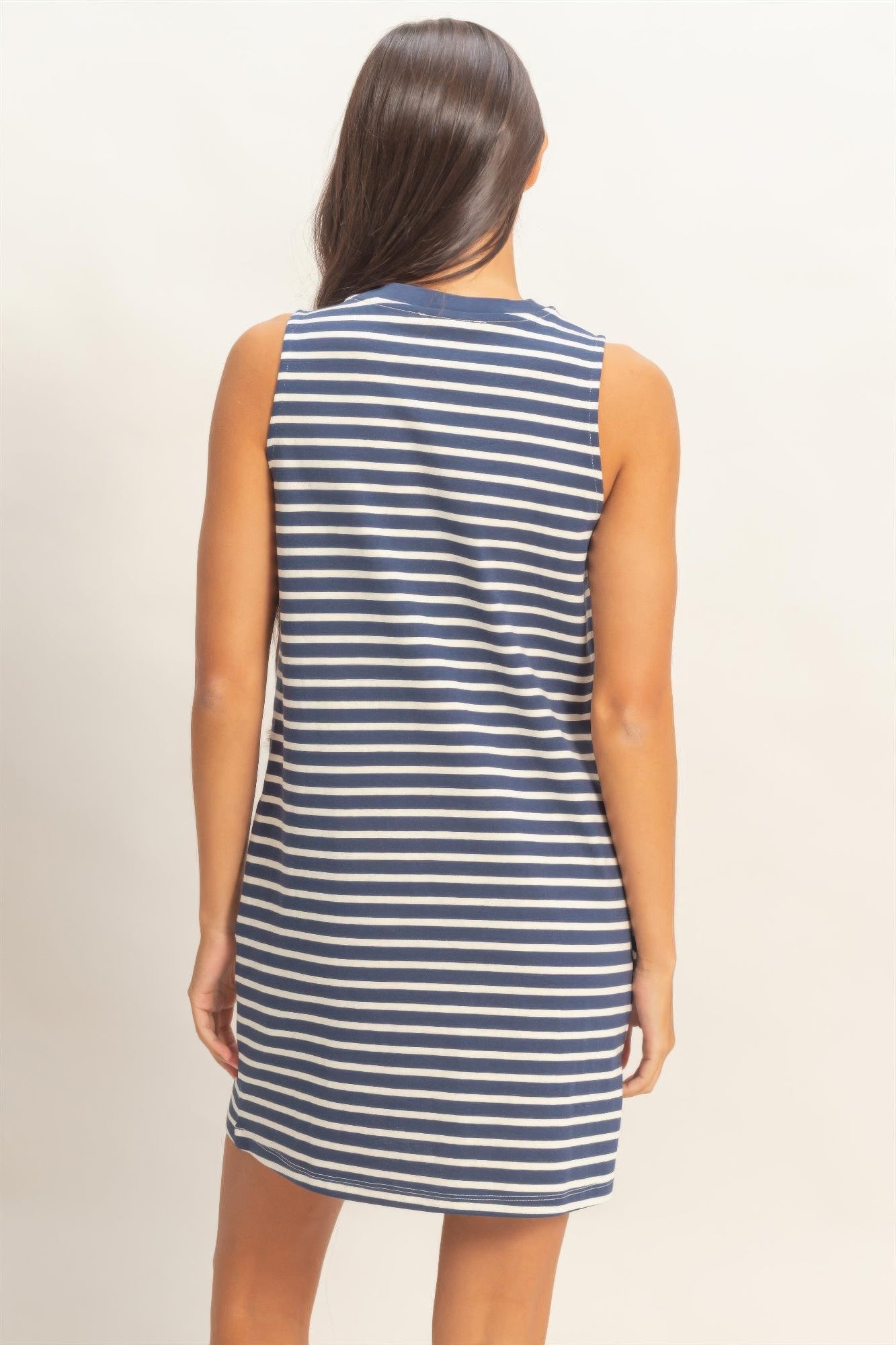 Striped Sleeveless Mini Dress