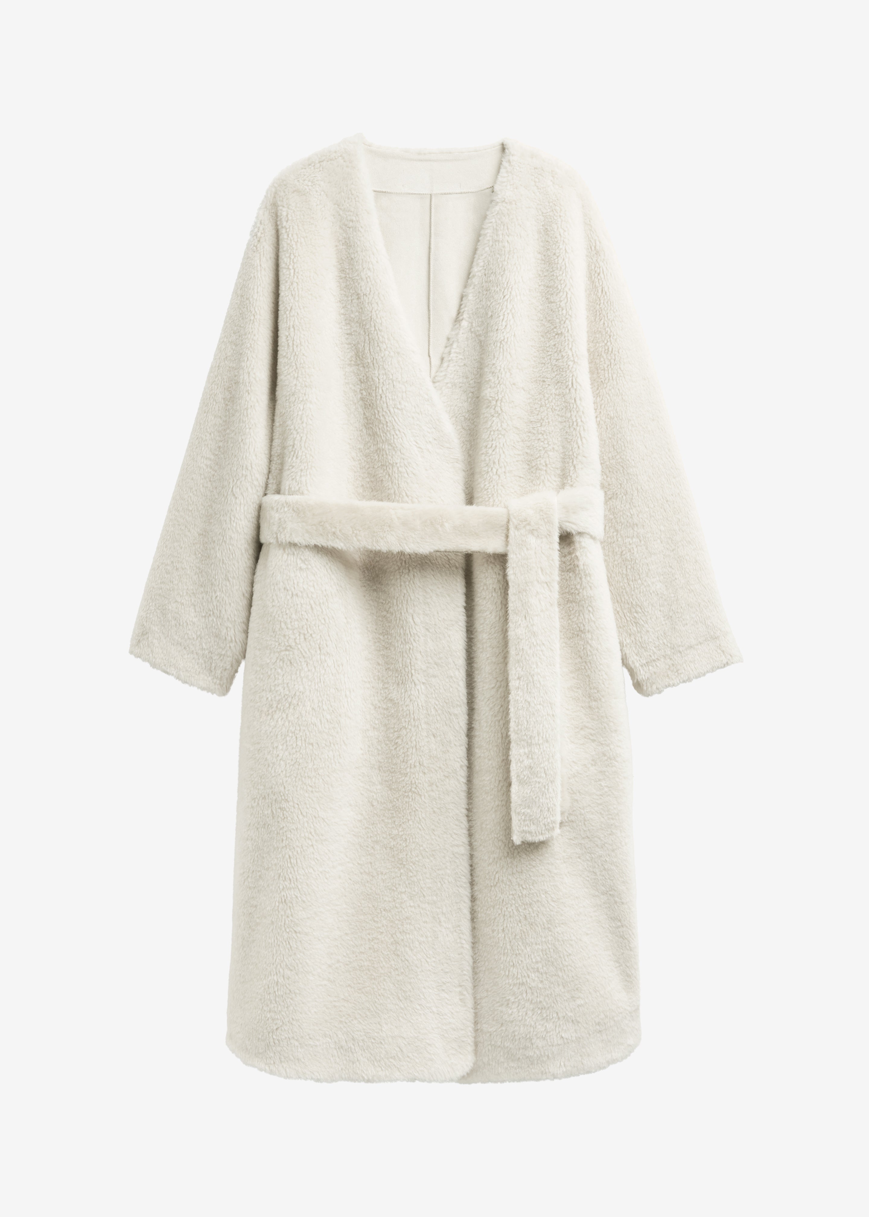 Livigno Faux Shearling Coat - Ivory