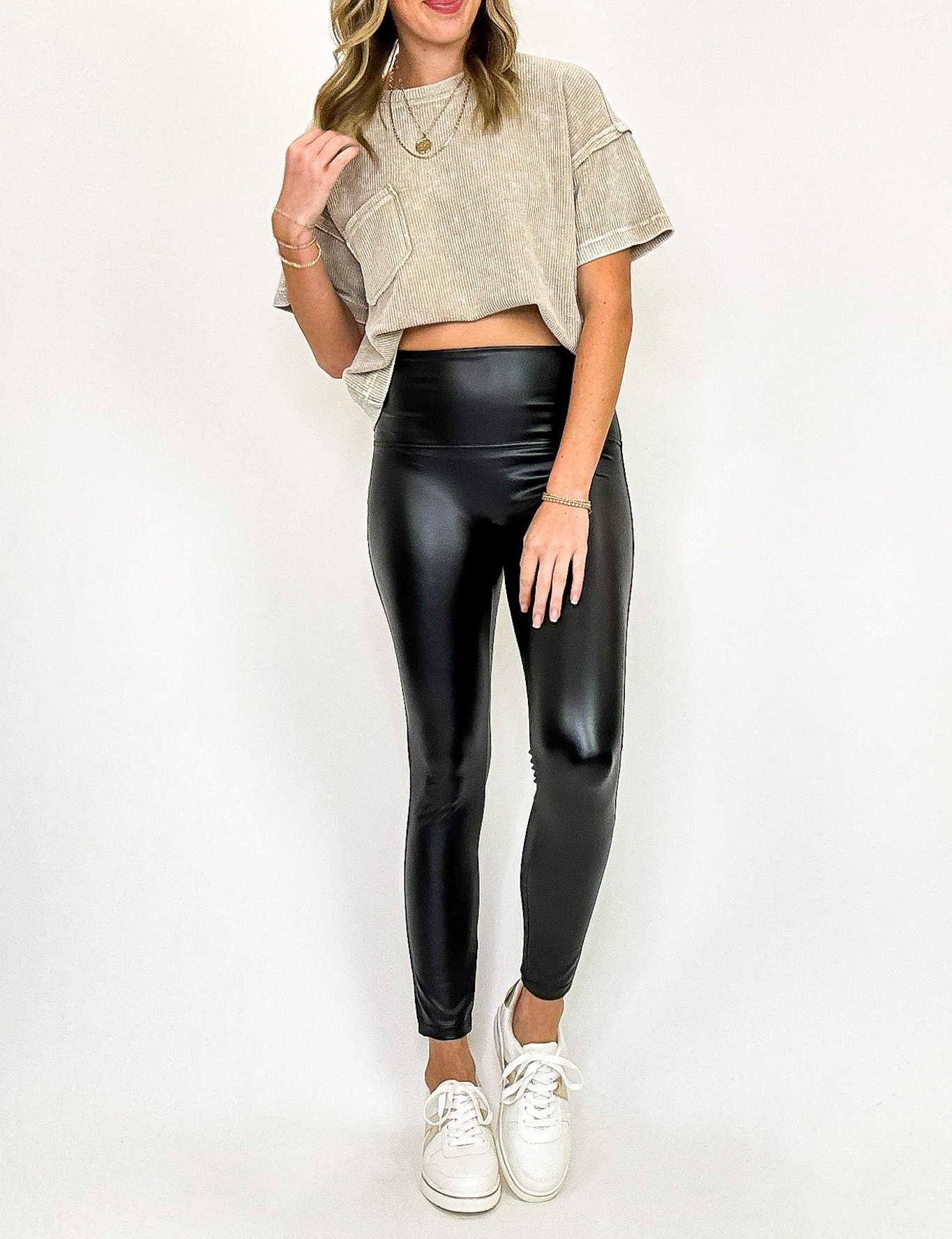 Runway Flex High Waist Faux Leather Leggings