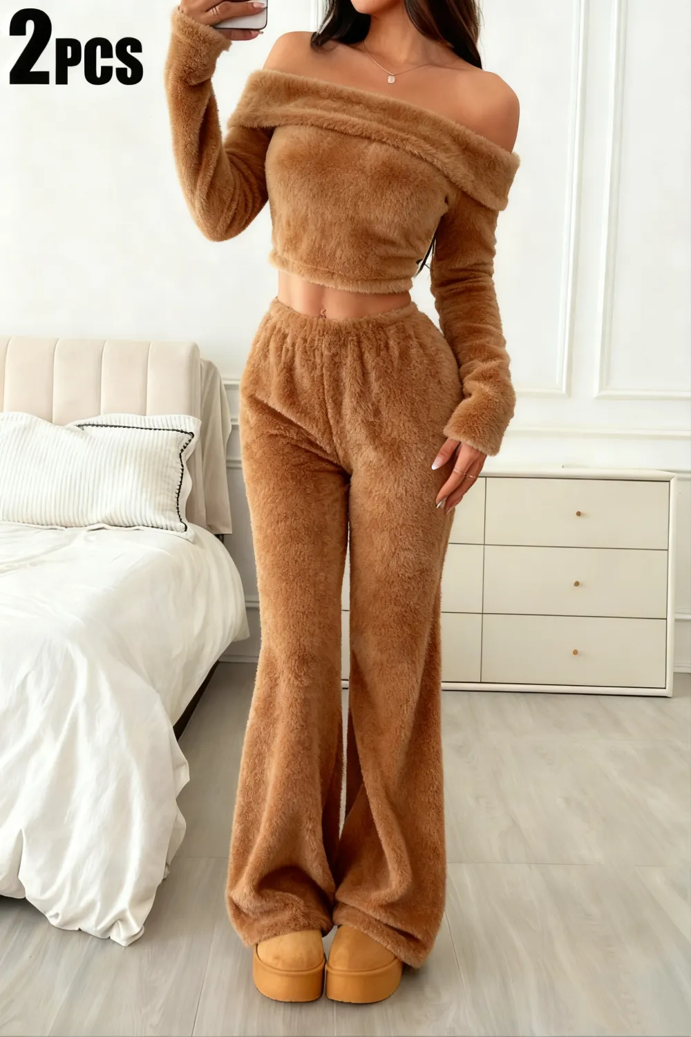🔥Autumn and winter women's soft plush suit