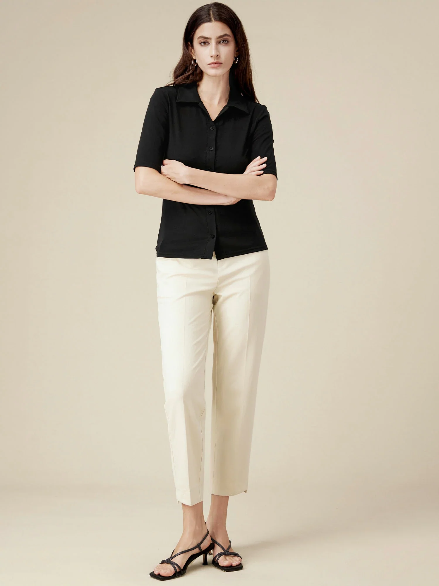 Cotton Slim Fit Knit Cardigan Top