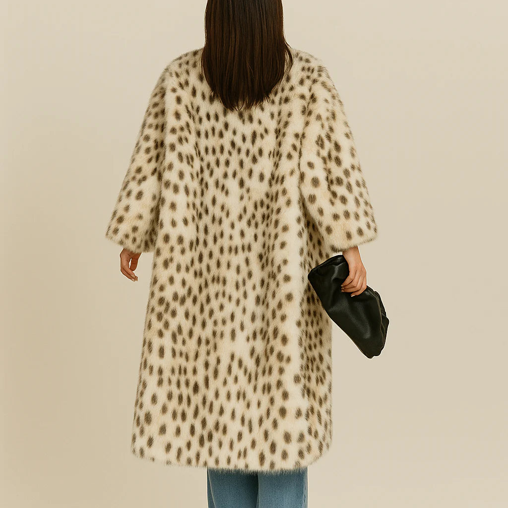 Luxe Snow Leopard Coat