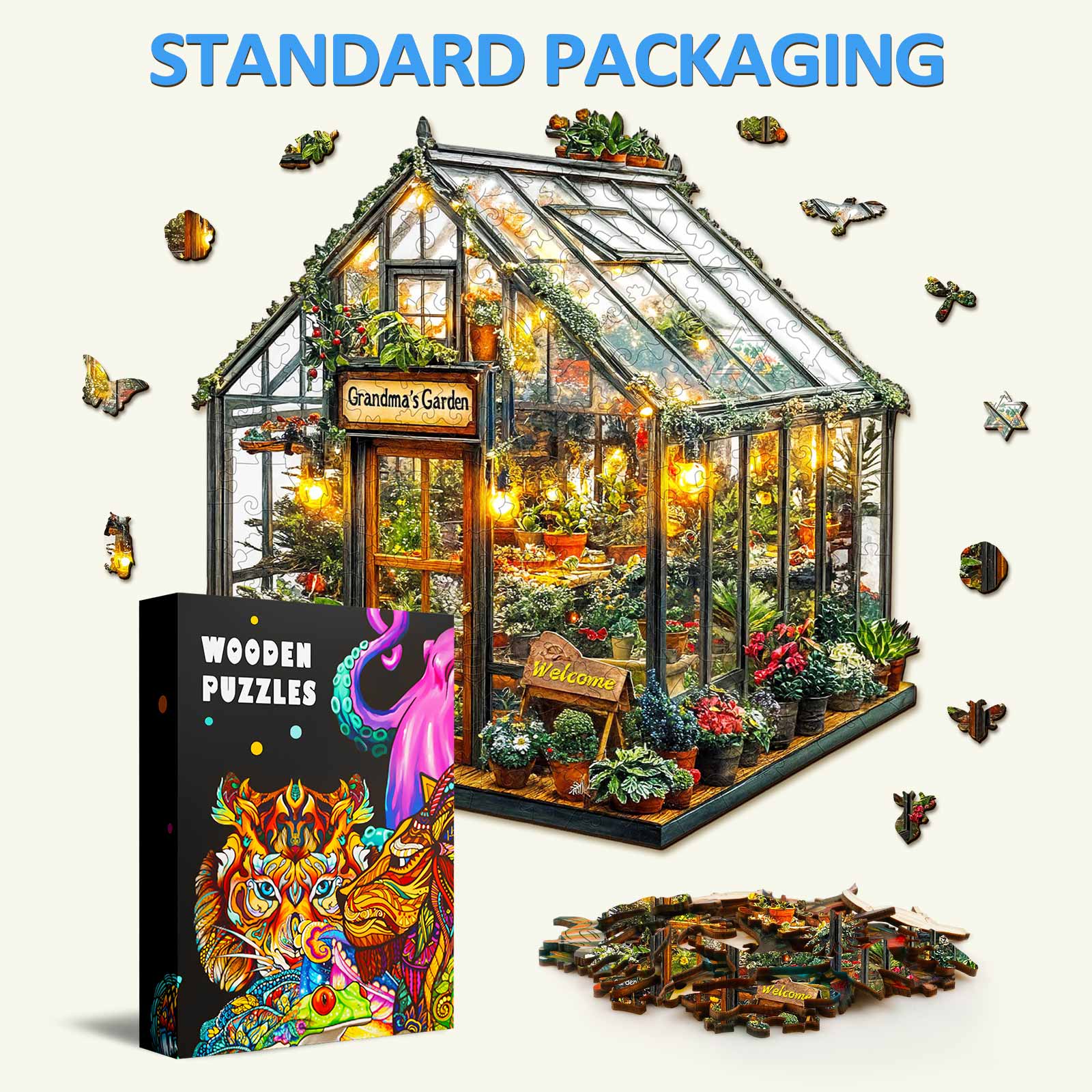 Grandma's Garden Wooden Jigsaw Puzzle