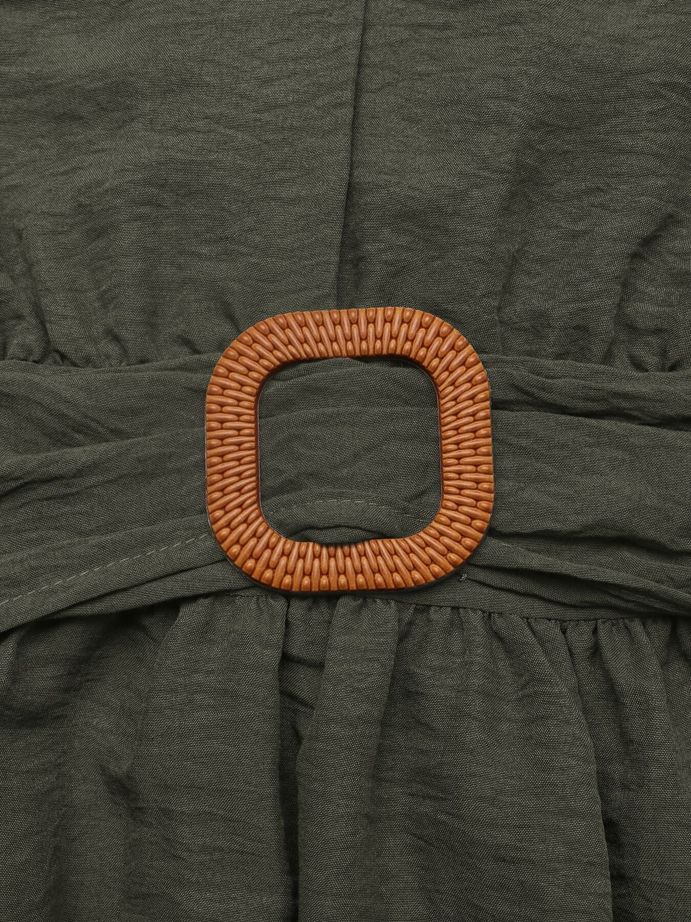 Slit Ruffled V-Neck Tiered Dress