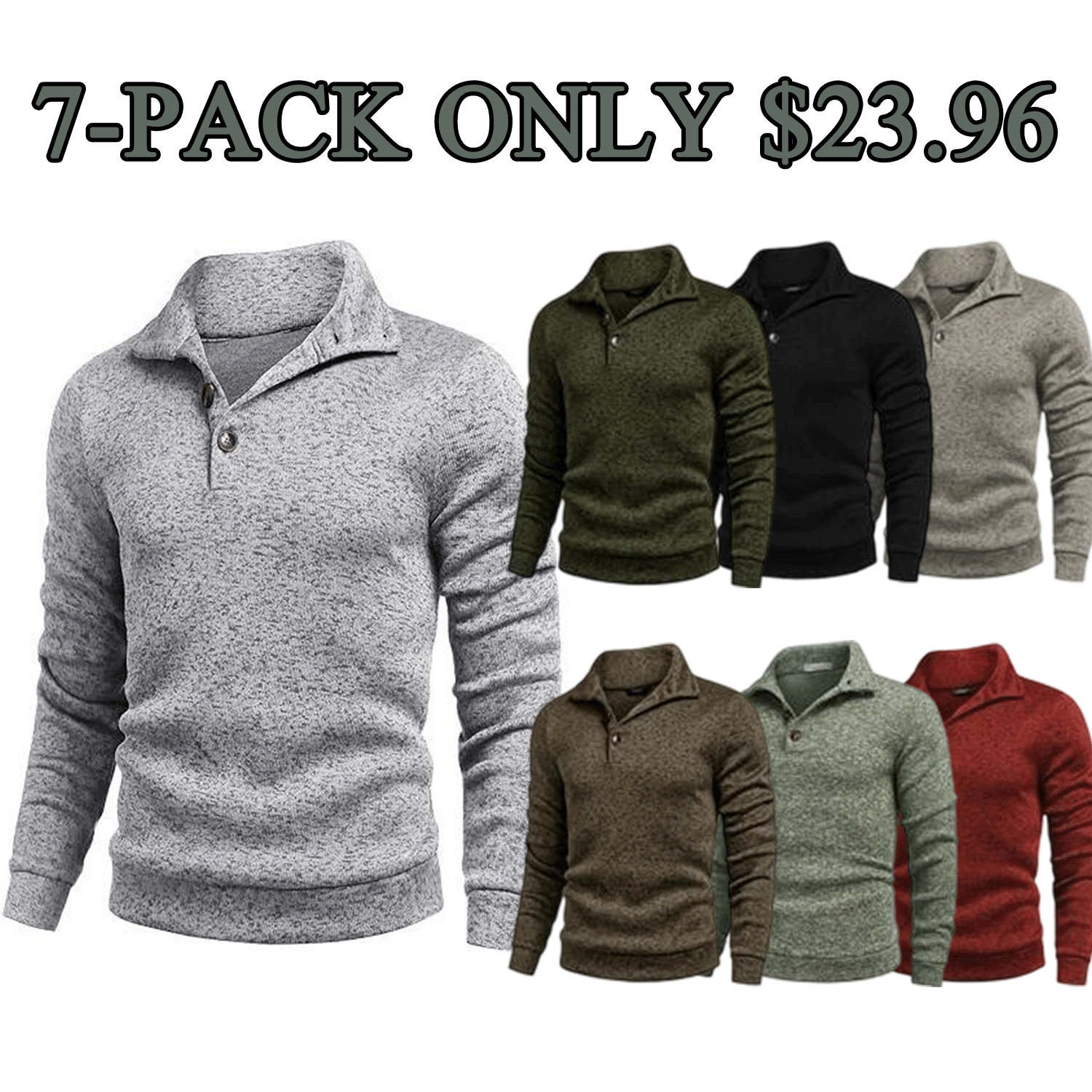 ✨Men’s Lightweight Ribbed Turtleneck Knit Sweater