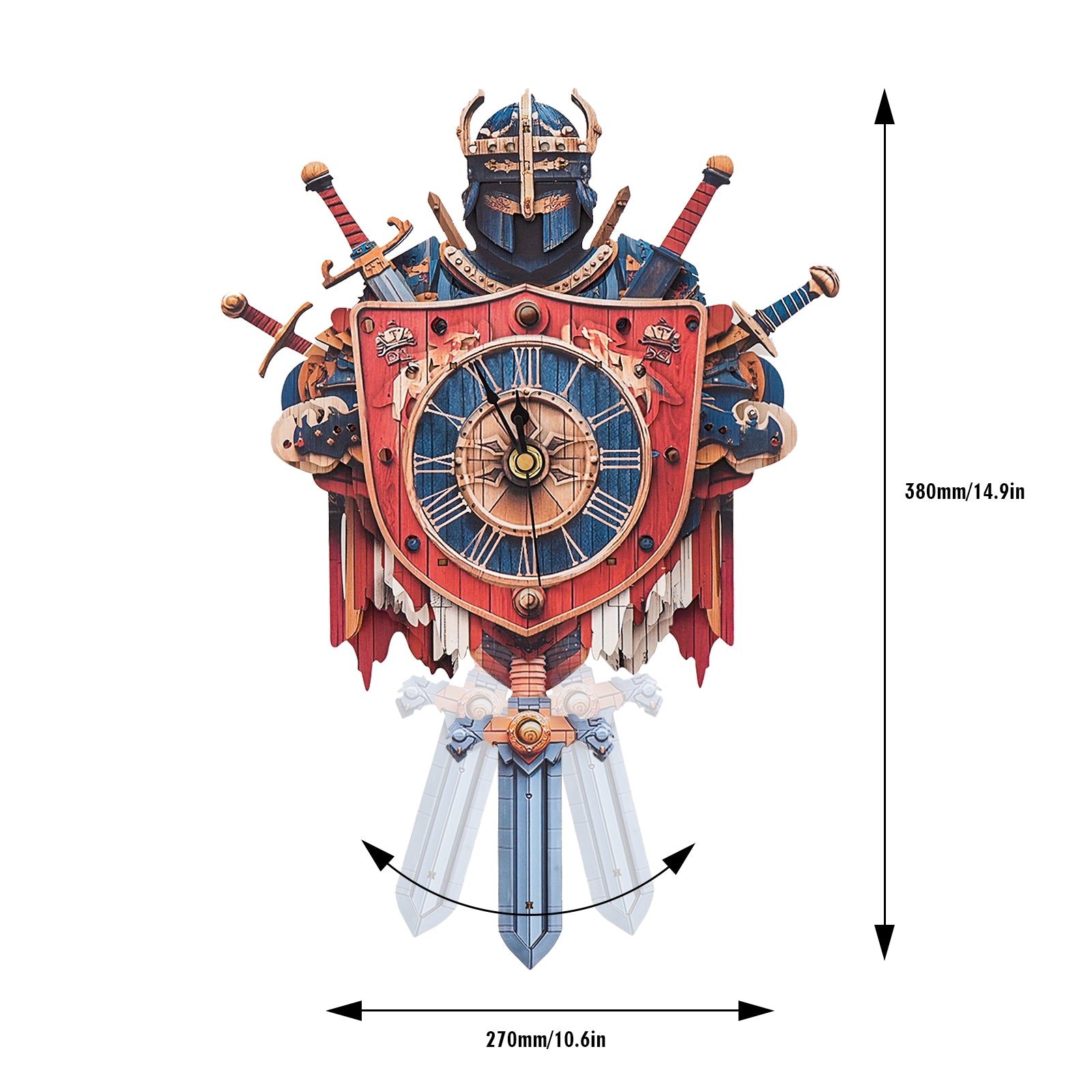 Knight â€“ DIY Wooden Clock, 3D Puzzle Craft Kit