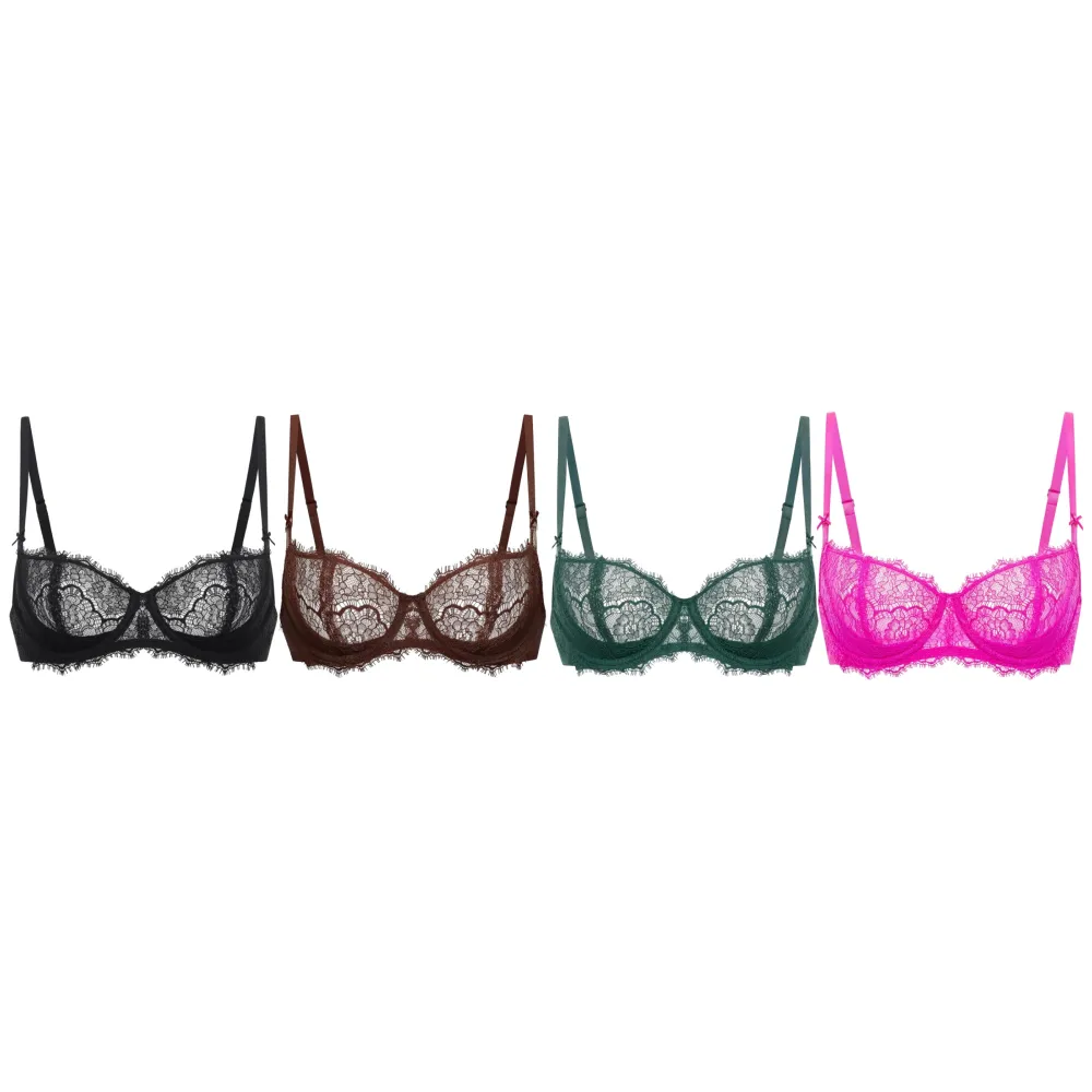Women's Plus Size Lace Push-Up Balconette Bra