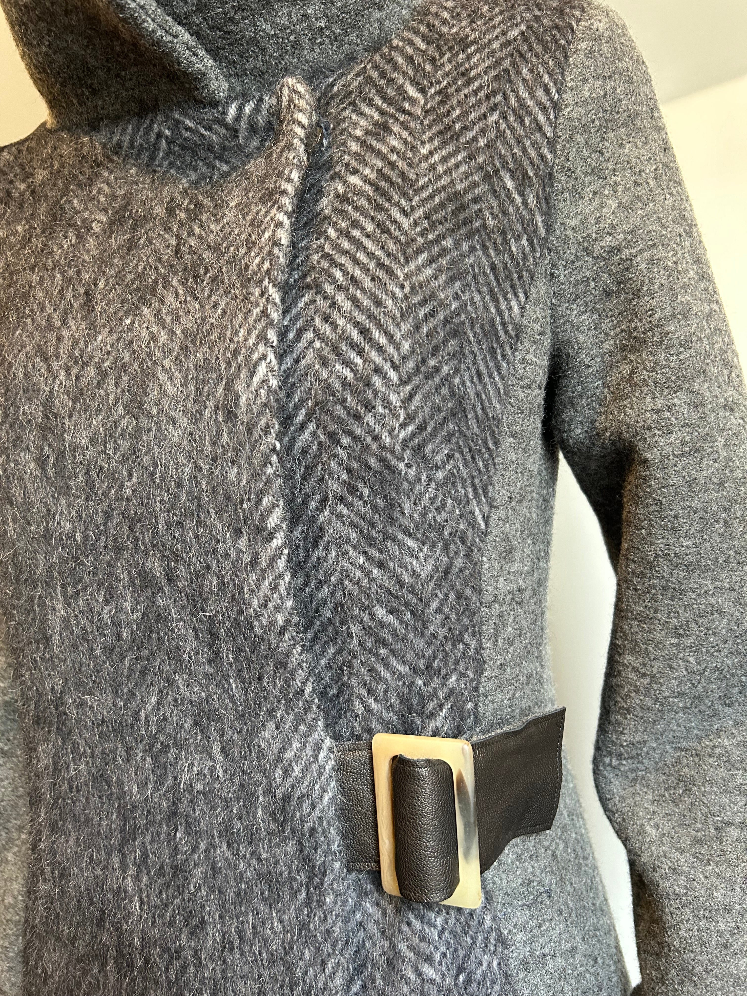 PEPPER ALPACA COWL NECK COAT