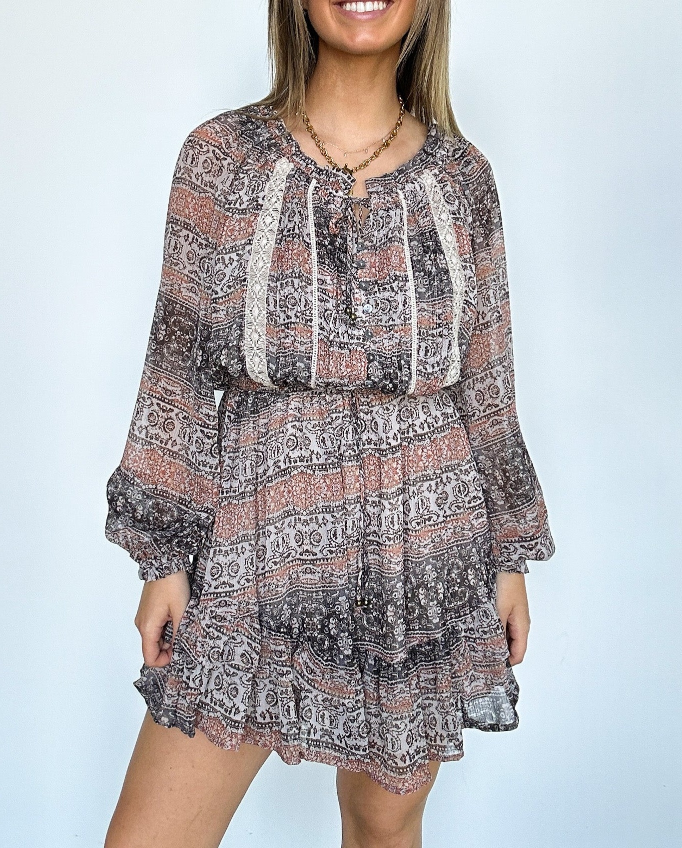 Boho Print Dress