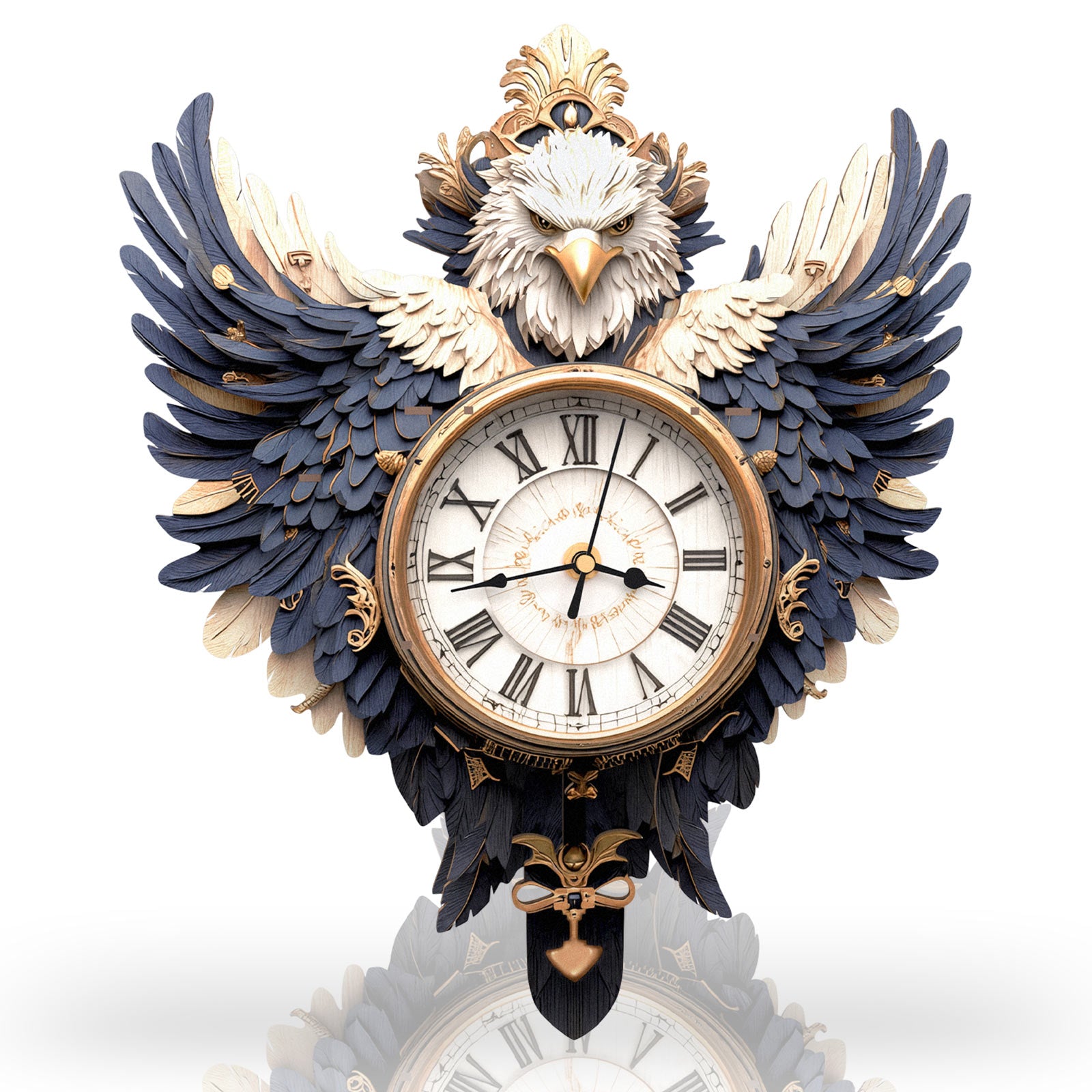 Eagleâ€“ DIY Wooden Clock, 3D Puzzle Craft Kit