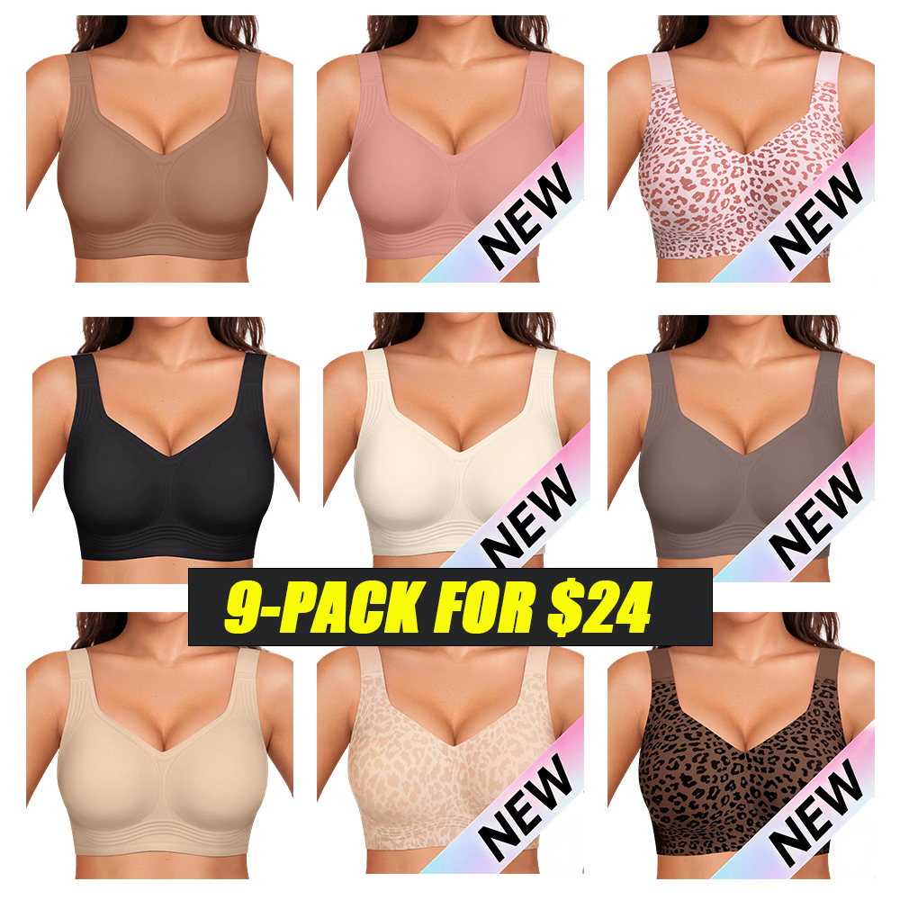 Women Jelly Bras Wirefree Full Coverage No Underwire Everyday Bras Comfortable Wireless Padded Tshirt Bra