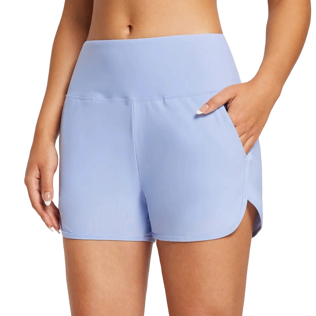 ✨ Women’s High-Waisted Quick-Dry Board Shorts with Pockets