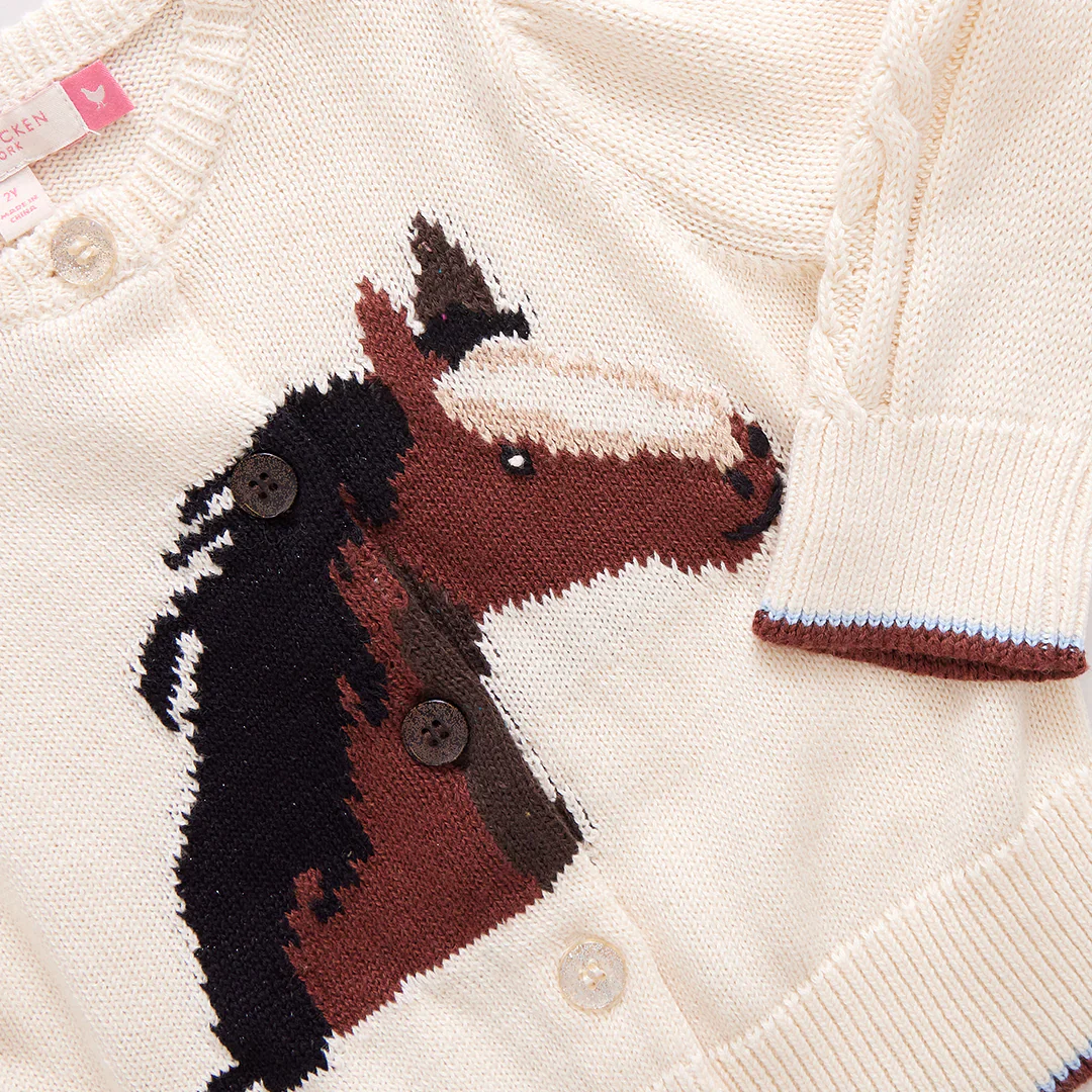 Girl's Cable Constance Sweater Wild Horse