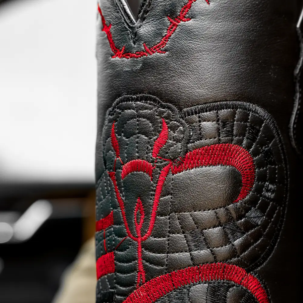 Honey Cognac Python Leather Boots - Square Toe