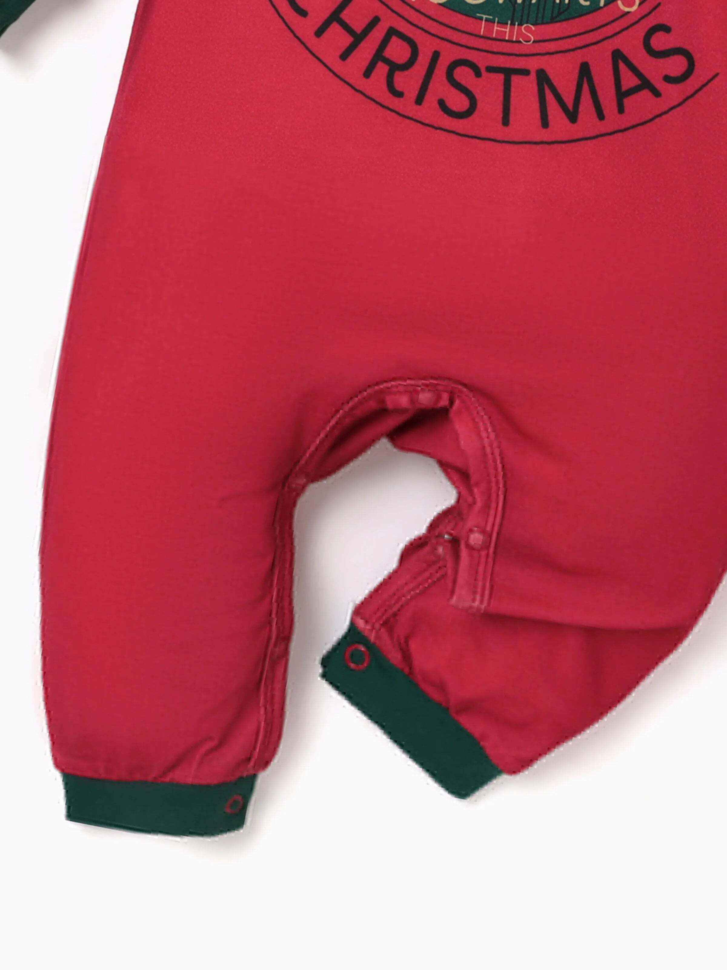 Family Matching Christmas Hogwarts Graphic Pajamas Sets with Christmas Socks