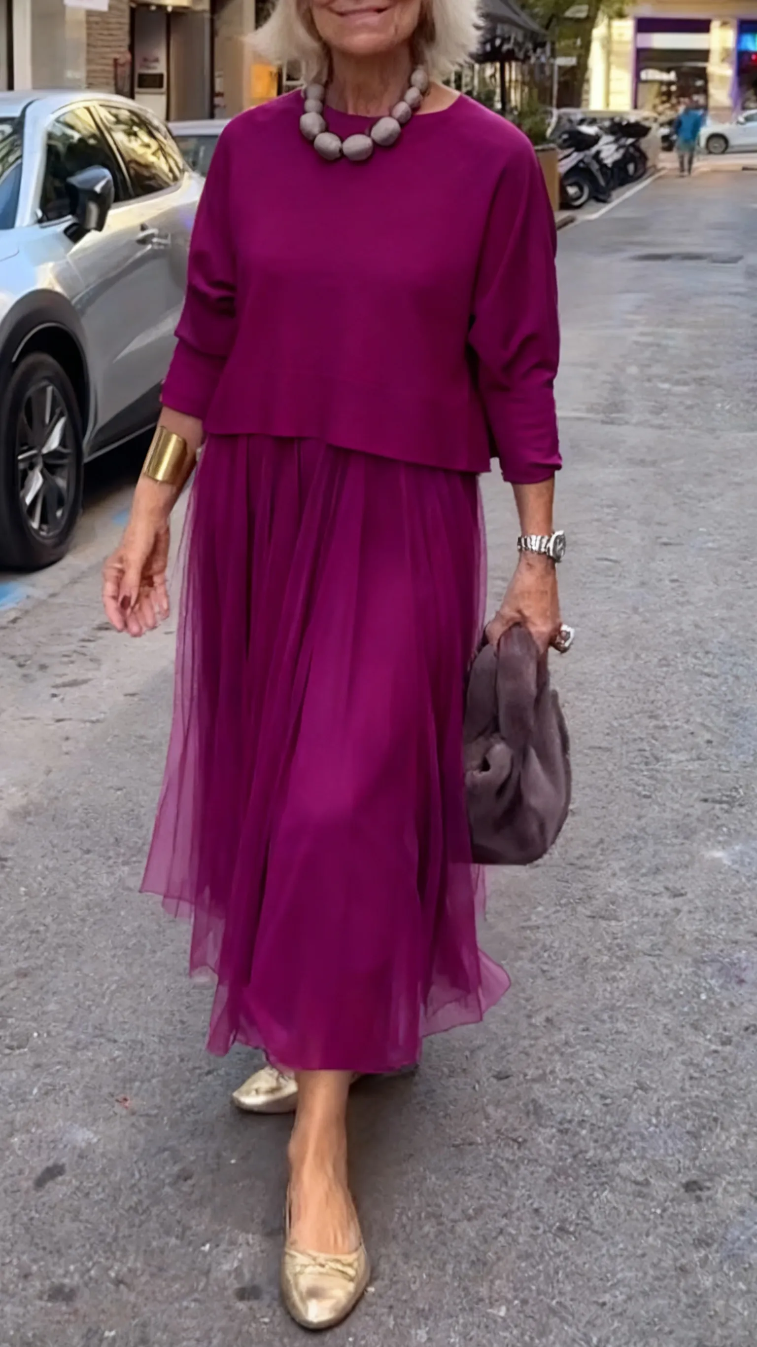 Women Inner Dress + Top Casual Suit